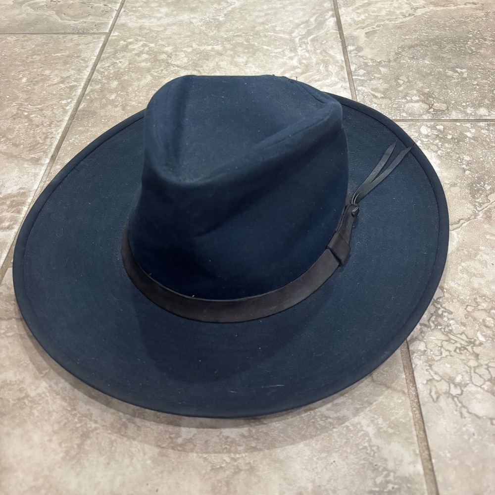 Koolah Products of Australia‎ Navy Blue Cotton Outback Hat Fedora Mens Size M